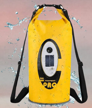 Solar/USB Powered Wireless Speaker and LED Dry Bag