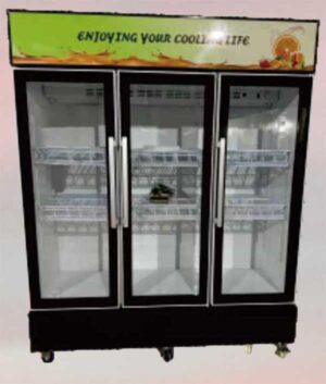 3 door solar fridge showcase