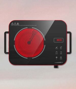 Single Burner Portable Electric Cooktop with two handle 12 Inch 1800W Infrared Cooker